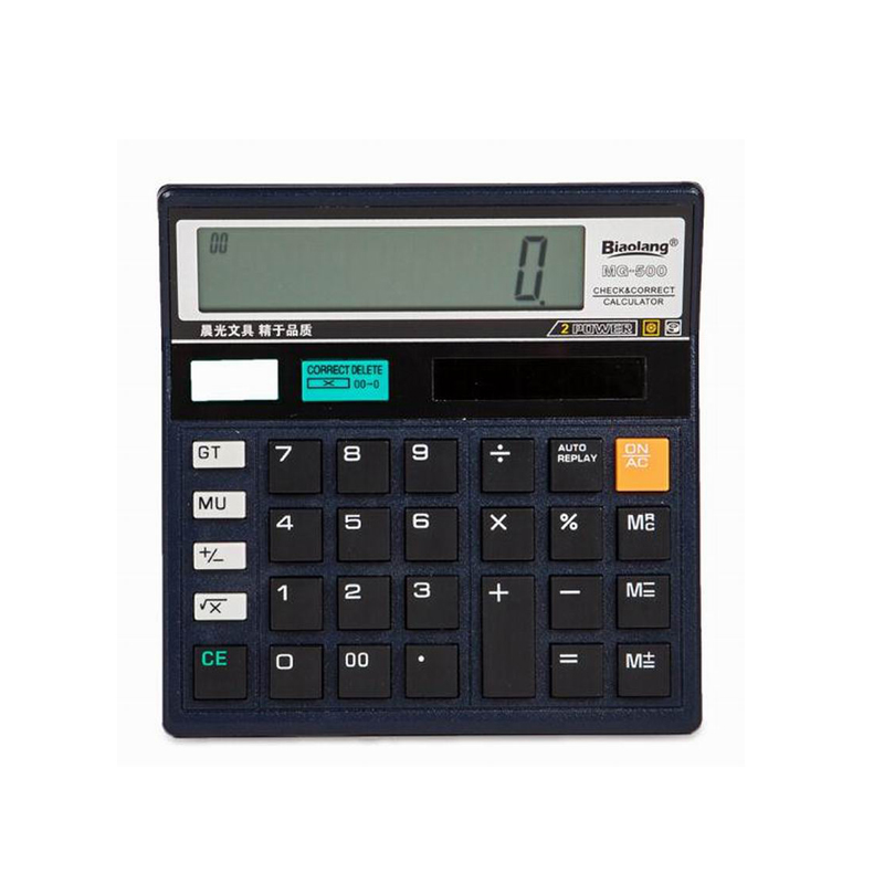 LTSM 晨光(M&G)ADG98711百步回查双电源桌面办公计算器 12位大屏幕