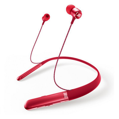 JBL LIVE 200BT 颈挂式无线蓝牙耳机 入耳式耳机+运动耳机 跑步磁吸式带麦 苹果安卓通用 宝石红
