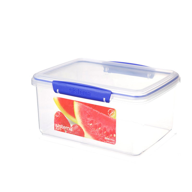 新西兰Sistema 保鲜盒 1830 3L矩形保鲜盒进口食品材质午餐饭盒水果零食存储盒