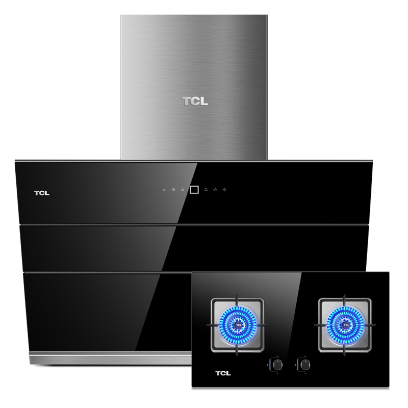 TCL烟灶套餐 双电机自动开合3410J+5207B抽油烟机 吸油烟机 侧吸式 油烟机燃气灶 触控式 天然气/液化气