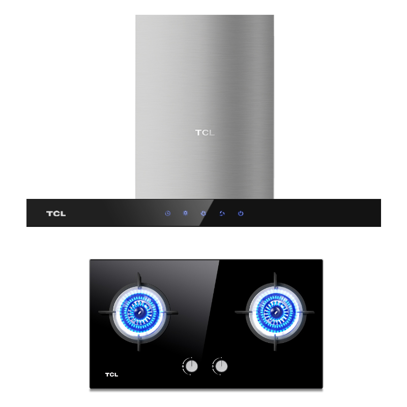 TCL 烟灶套餐 TYT08C+5207B欧式 抽油烟机 灶具套餐 顶吸式 吸油烟机 烟灶两件套 烟灶套餐 天然/液化气