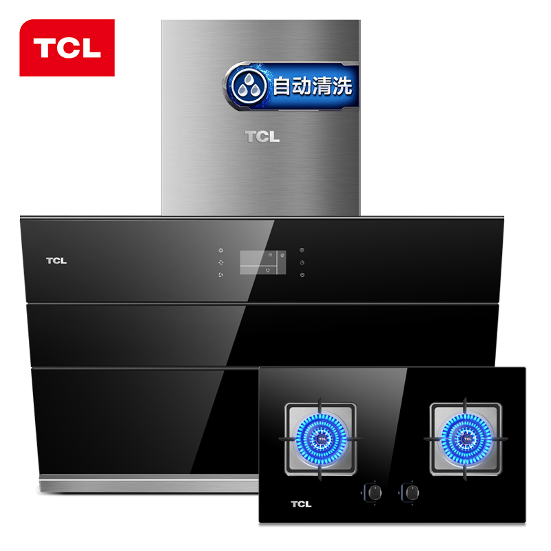 TCL烟灶套餐 双电机自动开合自动清洗3823J+5207B侧吸式抽油烟机 吸油烟机燃气灶套餐 17m³ 天然气/液化气