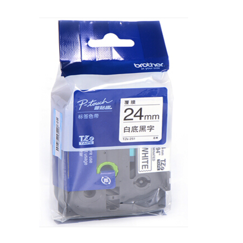 兄弟(brother)Tze-261 36mm(白底黑字)标签带