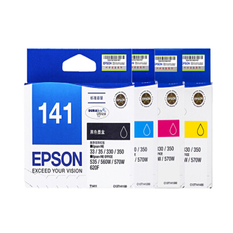 爱普生（EPSON） T141墨盒T1411/2/3/4 ME350/ME35/620F四色墨盒