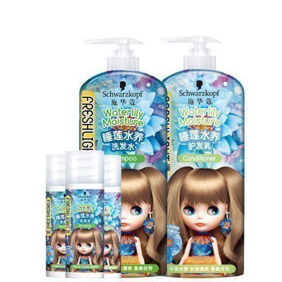 施华蔻(Schwarzkopf)斐丝丽睡莲水养洗护套装(680洗+680护+50洗*2+50护) 深层清洁