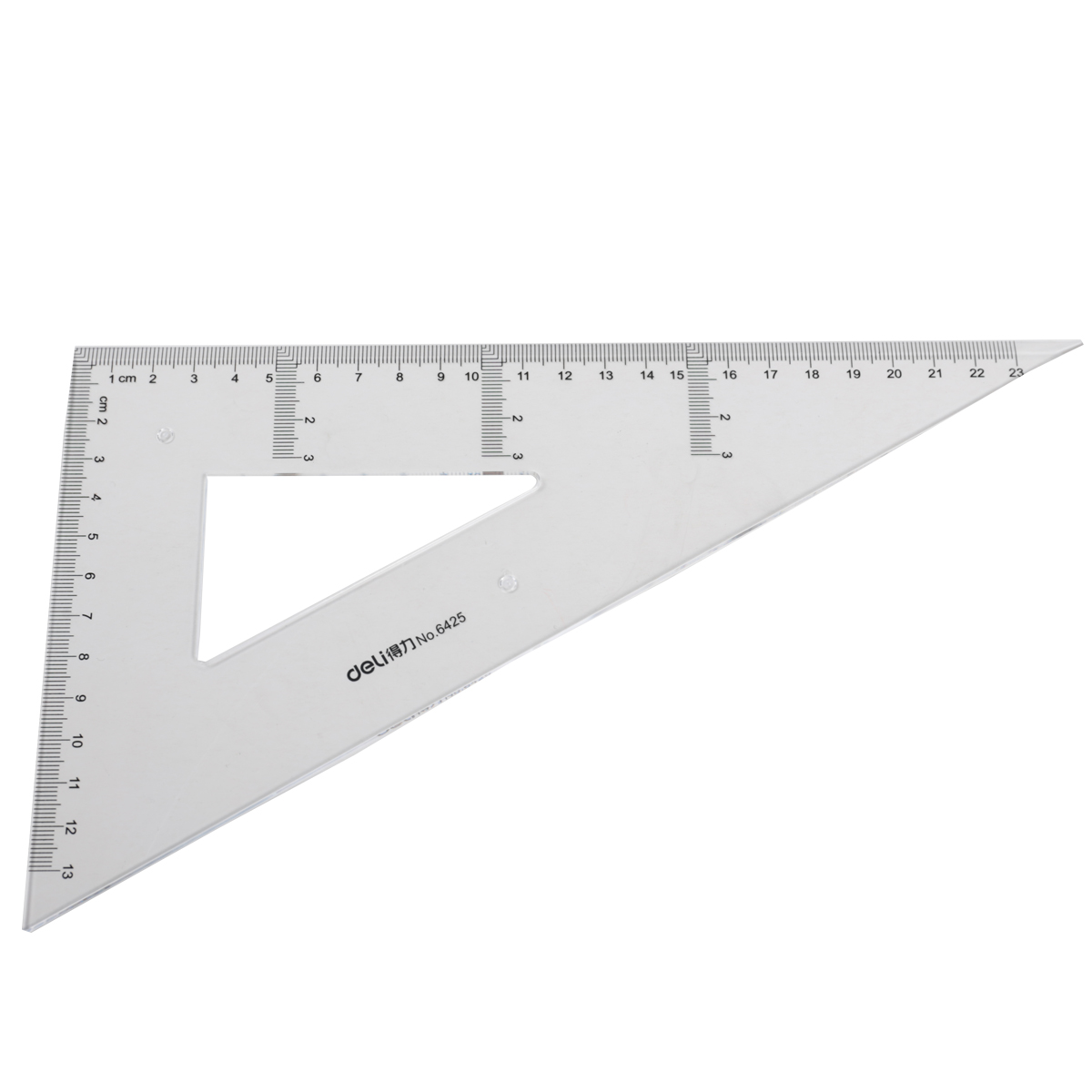 得力文具deli 6425三角尺 塑料三角板 绘图三角板 带量角器 5套装
