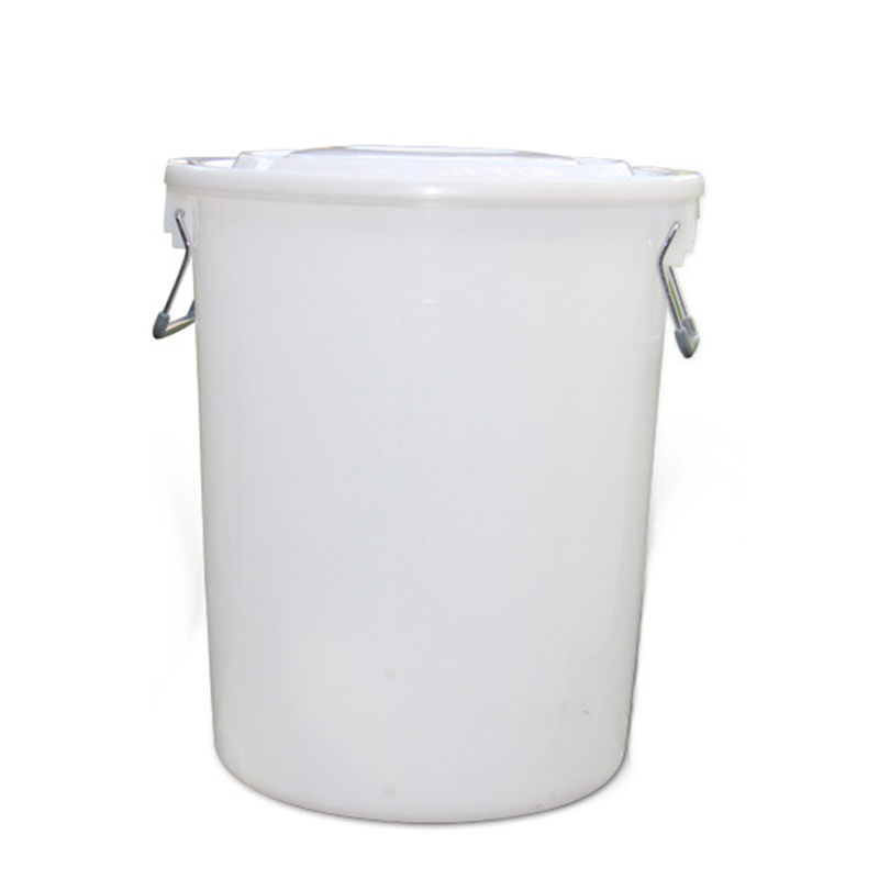 大号户外垃圾桶包邮加厚圆形物业环卫塑料垃圾桶熟胶收纳桶大水桶 白色100L