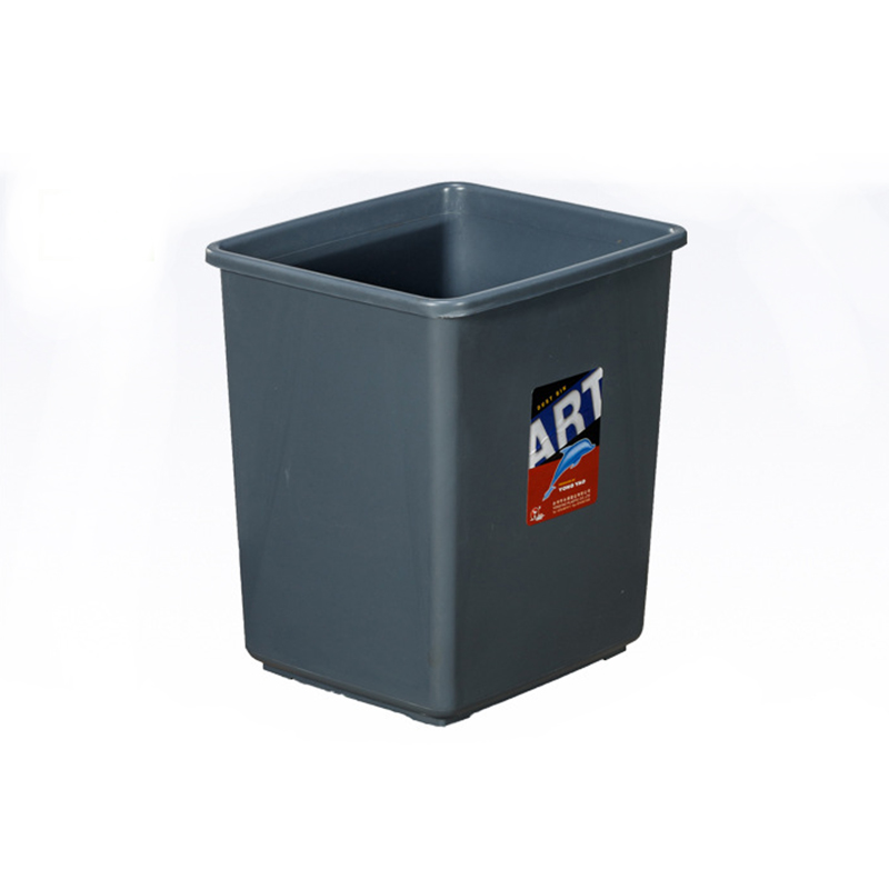 垃圾桶大号塑料带盖环卫家用厨房商用垃圾箱大容量无盖 15L无盖灰色带压框