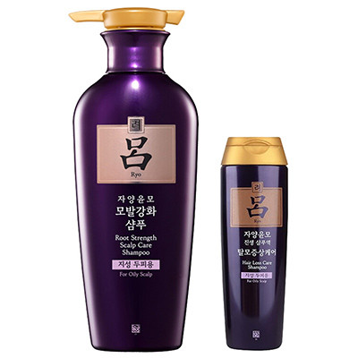 [油皮克星]Ryo吕 紫吕 滋养韧发密集强韧 洗发水套装(400ml+180ml)油性发质