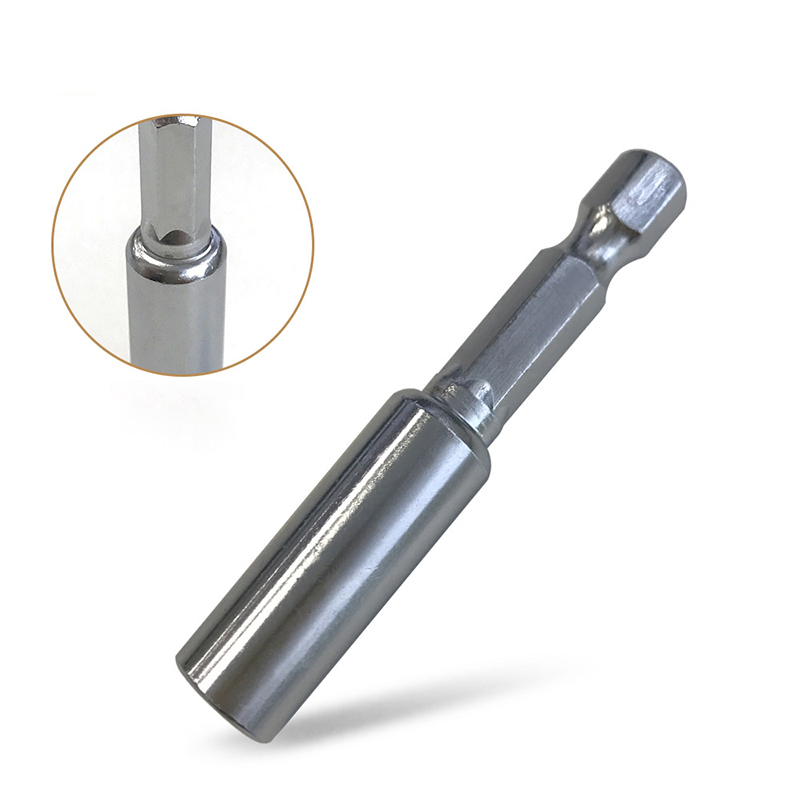 麦思德 1/4”批头延长杆电动螺丝批连接轴电起子6.35mm