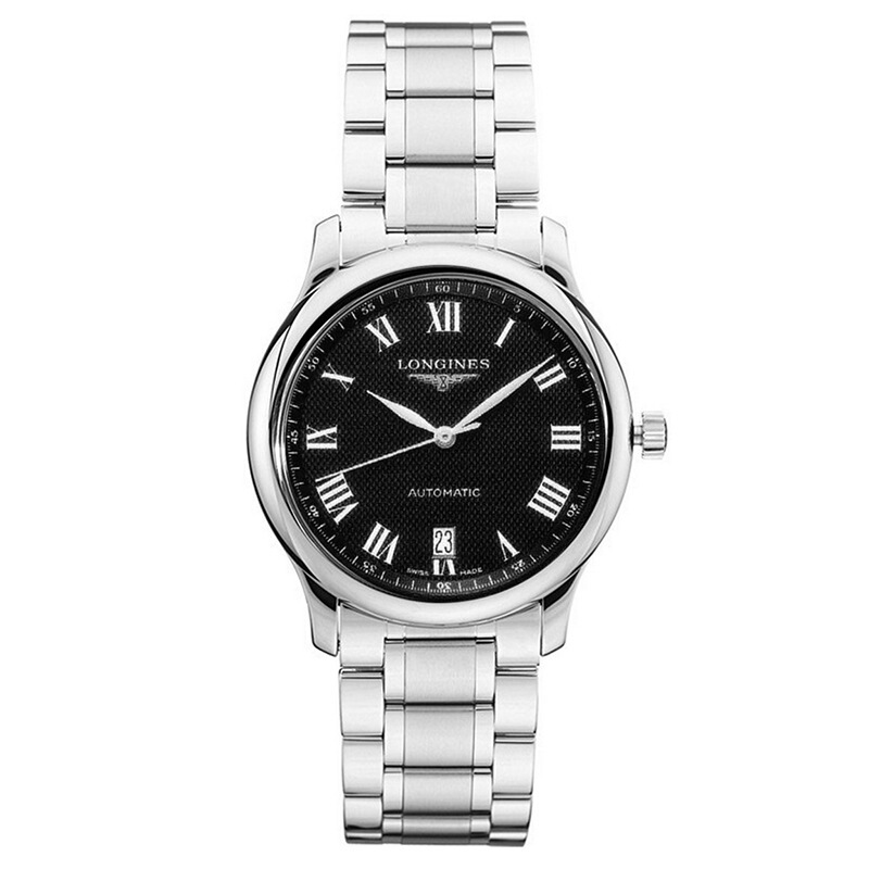 浪琴(Longines)瑞士手表 名匠系列 商务时尚 精钢表带 机械情侣表男士表L2.628.4.51.6