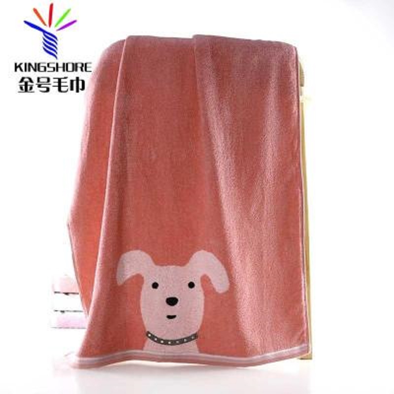 金号(KING SHORE) 全棉 无捻纱 卡通 加厚 加大浴巾 红色 G3850WH(单位:条)