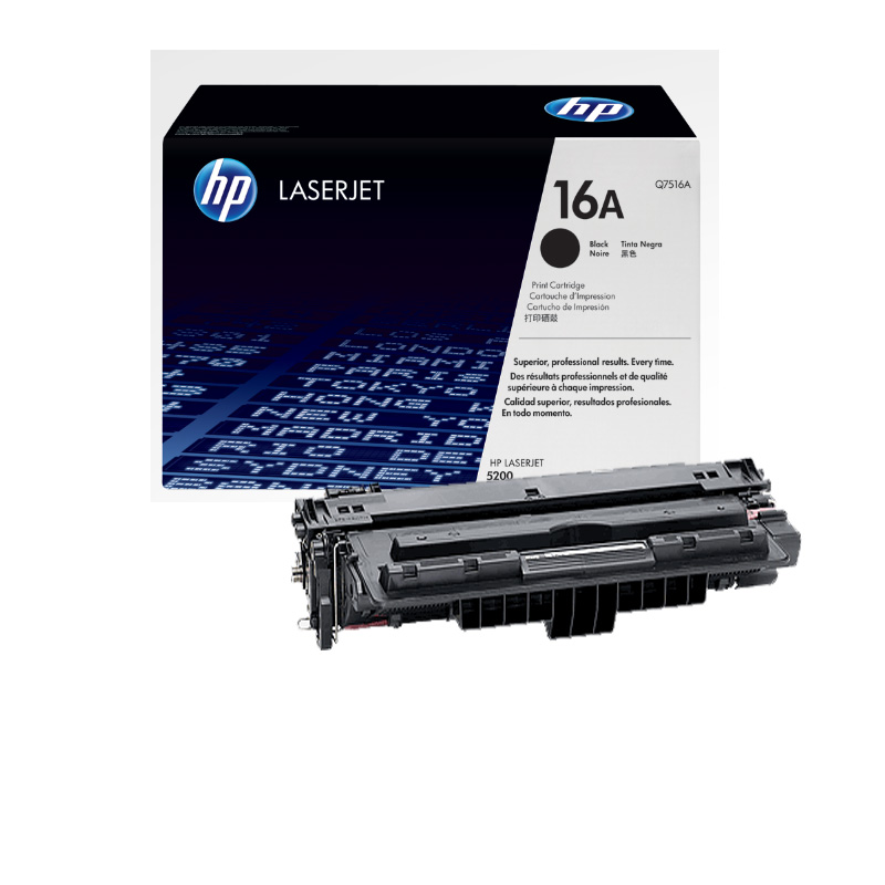 惠普(HP)Q7516A (16A) 黑色硒鼓 (适用 HP 5200/5200n/5200LX)