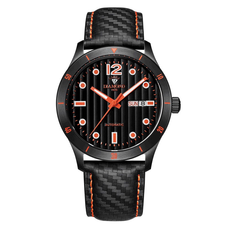上海钻石牌(DIAMOND)手表男士自动机械男表夜光日历精钢皮带男士自动机械表3200