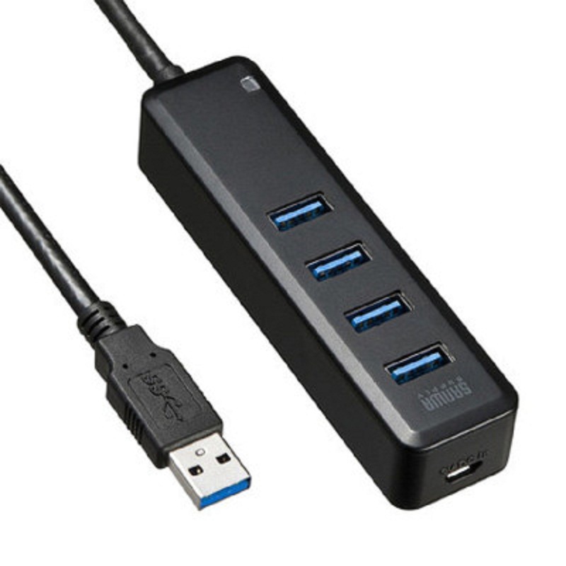 山业(SANWA SUPPLY) 4口USB3.0 磁铁吸附 集线器 USB-3H405BK（单位：个）
