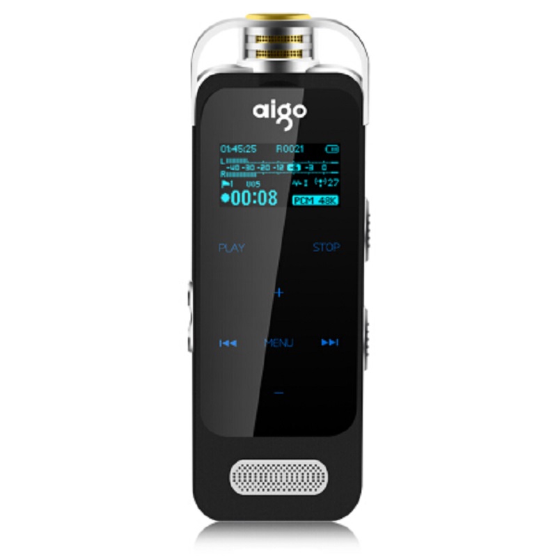 爱国者(aigo)录音笔 R6635 微型 专业 学习/会议采访取证 8G 黑色(单位:个)