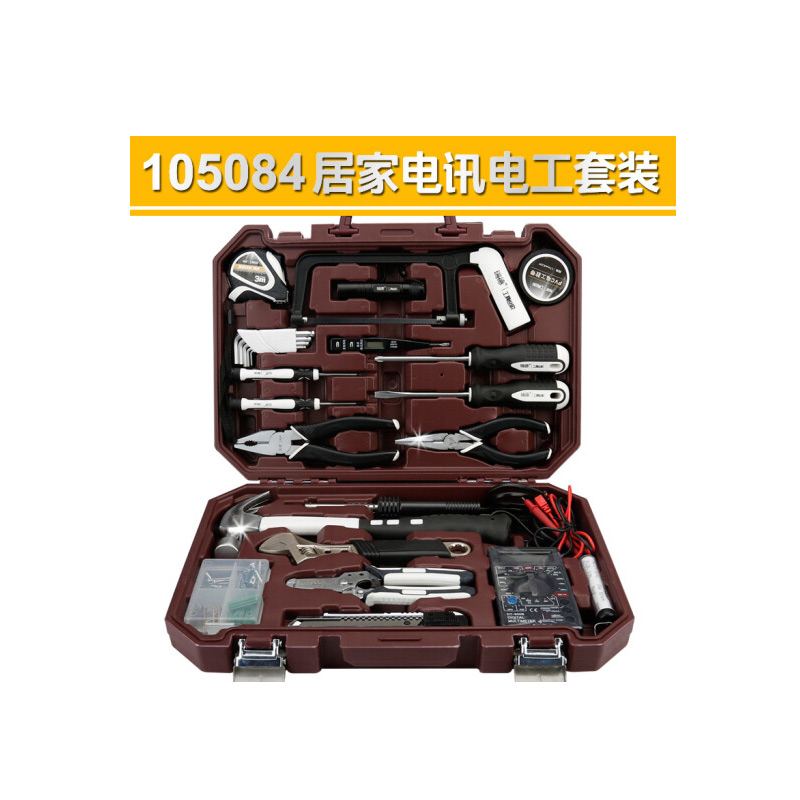 瑞德 105084 居家电讯电工套装 手动五金工具组合套装 单套装