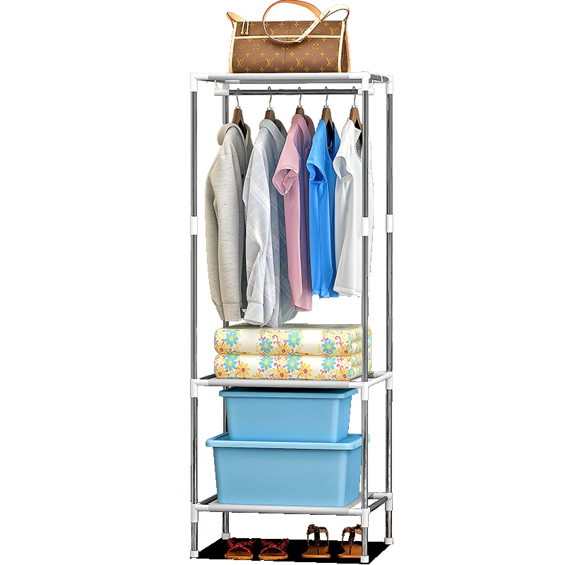 索尔诺 大容量落地式铁艺架防锈落地衣帽架卧室挂衣架0102