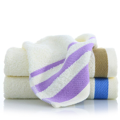 三利纯棉素色缎档毛巾33*70cm