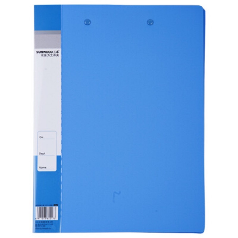 三木(SUNWOOD) AB201A/W 标准型双强力夹/文件夹 蓝色 办公文具(单位:个)