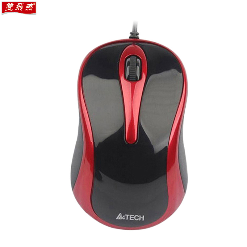 [精选]双飞燕(A4TECH) N-360 台式电脑笔记本鼠标 办公游戏USB有线光电鼠标 N-360 红色