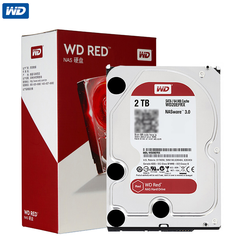 [精选]西部数据(WD)红盘 2TB SATA6Gb/s 64M 网络储存(NAS)硬盘(WD20EFRX)