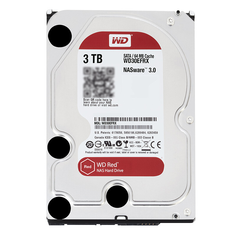 [精选]西部数据(WD)红盘 3TB SATA6Gb/s 64M 网络储存(NAS)硬盘(WD30EFRX)