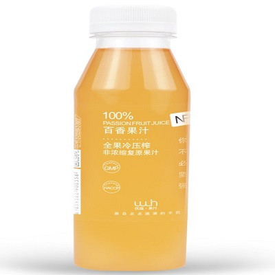 果汁 优蕴UWIN 非浓缩还原 100%百香果汁 泰国原装进口 NFC 果汁饮料 300ML瓶装 果蔬汁