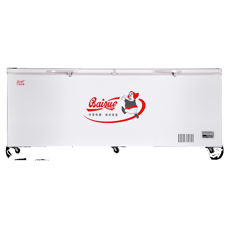 白雪(Baixue) BD/C-880FD 880L 卧式 冷柜 冰柜 卧式冷柜 大冰柜商用 强冷冻 机械控温