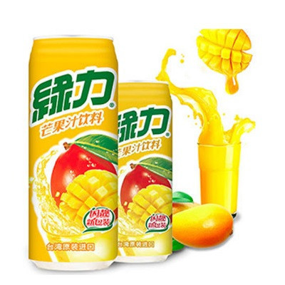 绿力芒果汁490ml*24瓶/整箱装 原装进口 饮用水 饮料