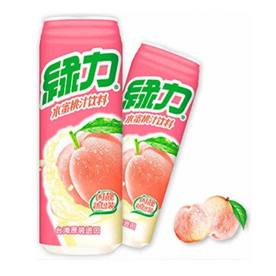 绿力水蜜桃汁490ml*24瓶/整箱装 原装进口 饮用水 饮料