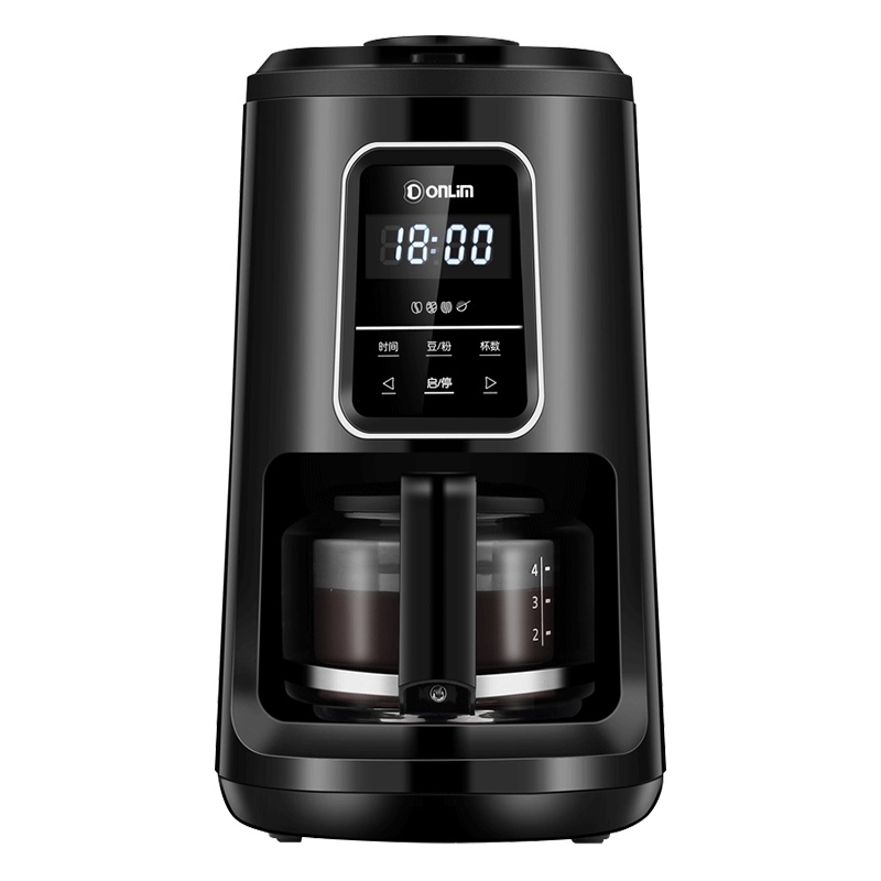 东菱(DonLim)咖啡机DL-KF1061美式咖啡机家用全自动研磨办公一体机美式滴漏式小型智能咖啡壶