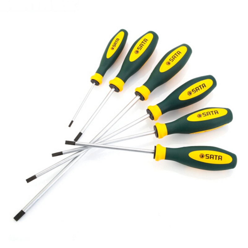 世达 SATA 63709 G系列三色柄一字形螺丝批 3x100MM