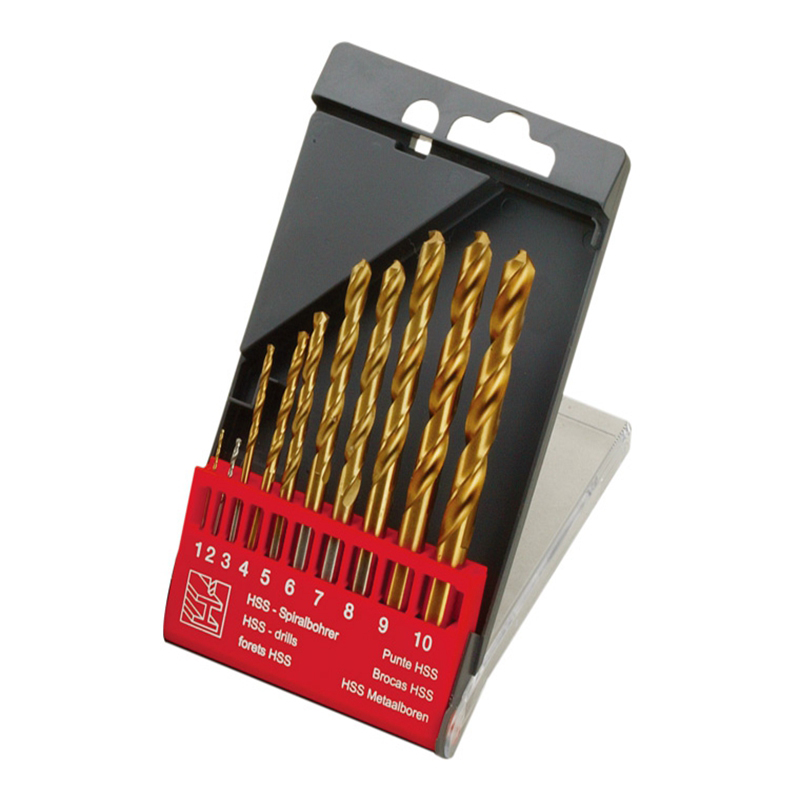 力易得(ENDURA)10件套直柄镀钛高速钢麻花钻 E0306 货期5-10天