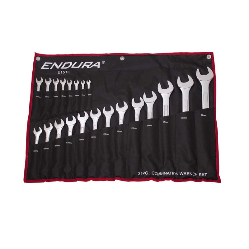 力易得(ENDURA) 21 件碳钢两用扳手 E1513