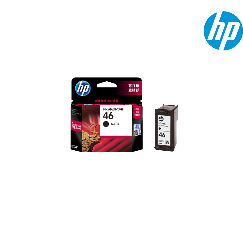惠普（HP）CZ637AA 46号 黑色墨盒（适用HP 2520hc/2020hc/2529/4729/2029）