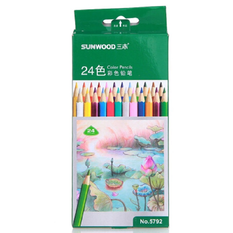 三木(SUNWOOD) 24色彩色铅笔 5792 24支/盒(单位:盒)