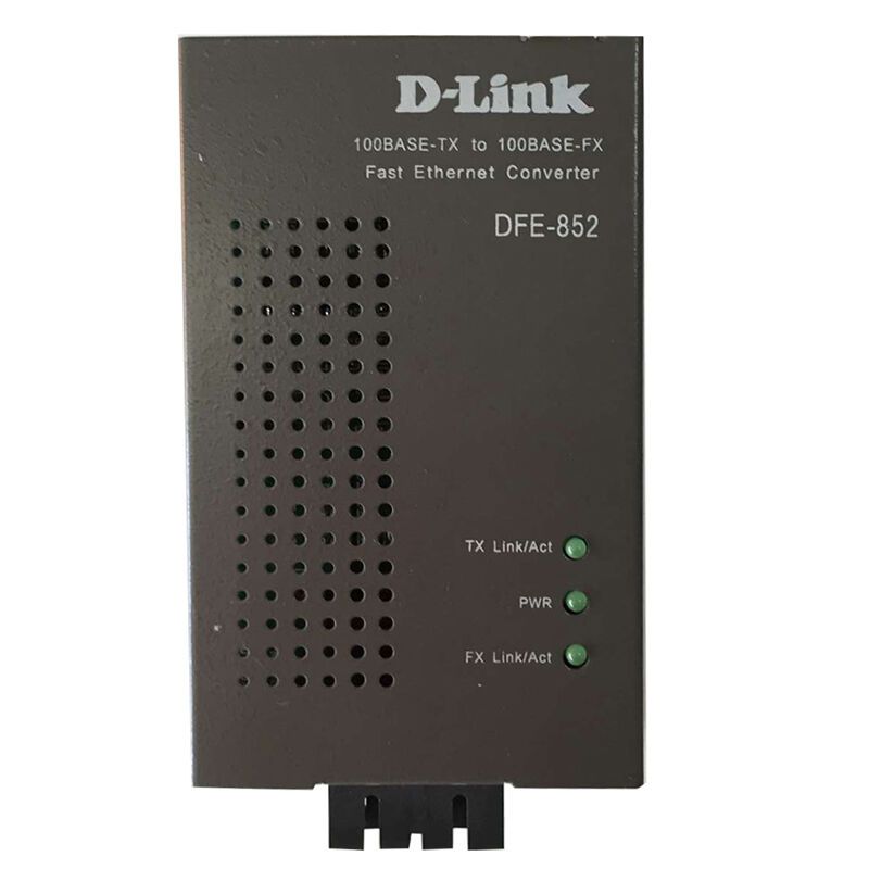 dlink友讯 DFE-852百兆单模光纤收发器 光电转换器SC接口