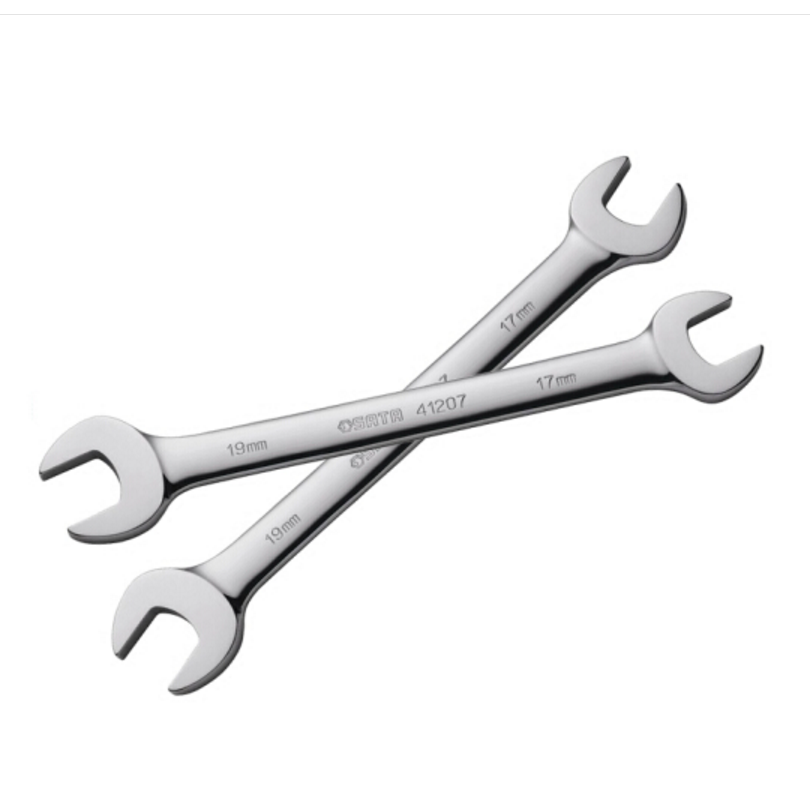 世达(SATA)公制全抛光双开口扳手 19×22mm41215