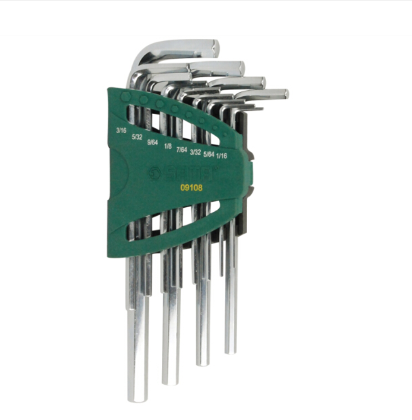 世达(SATA)09108 12件英制加长内六角扳手组套