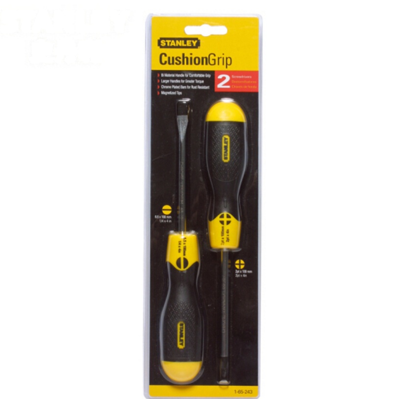 史丹利(STANLEY)2件套胶柄螺丝批 65-243-0-23