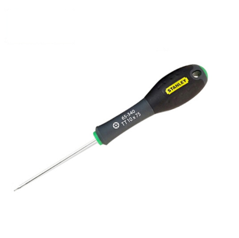 DM史丹利(STANLEY)三色柄中孔花形螺丝批TT10x75mm 65-340-14