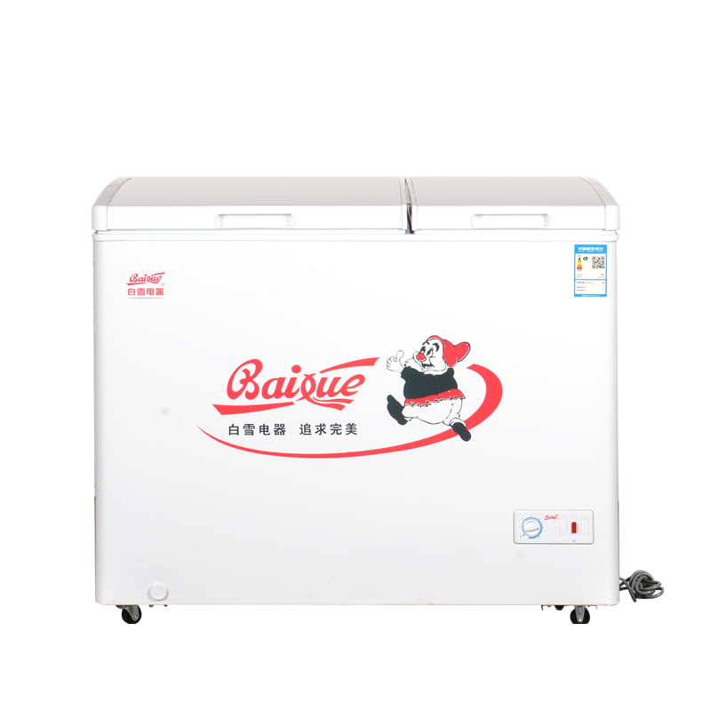 白雪(Baixue) BDX-226D 226升 冰柜 双温卧式冷柜 冷藏冷冻双间室冷柜 大冷冻 小冷藏