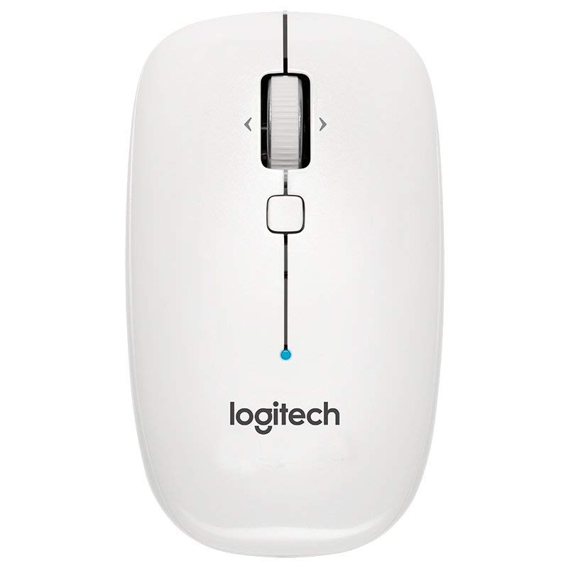 罗技（Logitech）M558无线蓝牙鼠标支持苹果MAC多平台连接台式机笔记本家用办公游戏省电便携 白色