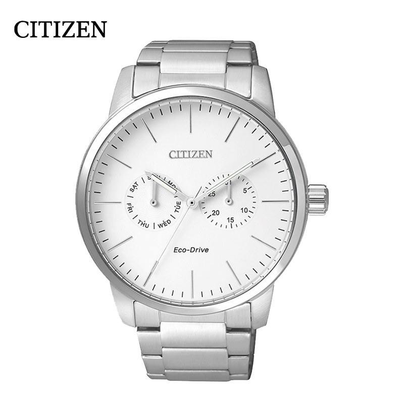 西铁城(CITIZEN)手表 光动能不锈钢带商务休闲时尚男表 AO9040-52A