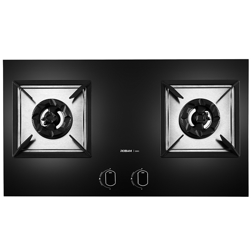 老板(ROBAM)新3D速火大火力嵌入式燃气灶JZY-58B5 (液化气)黑晶防爆钢化玻璃面板 1级能效烟机