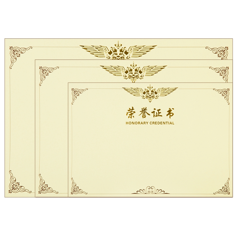 [精选]得力(deli)12K荣誉证书内芯50张 3232