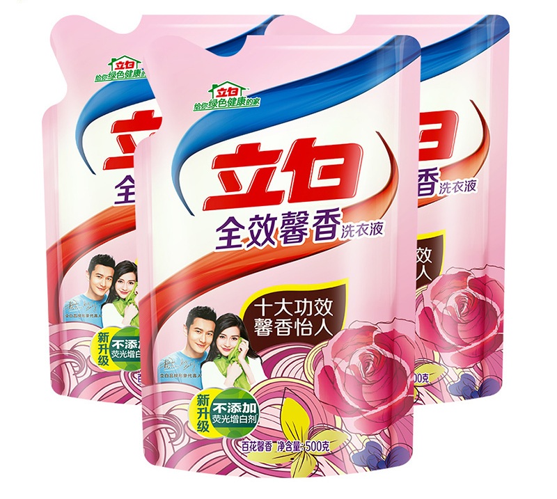 立白 全效馨香洗护合一洗衣液500g*3袋