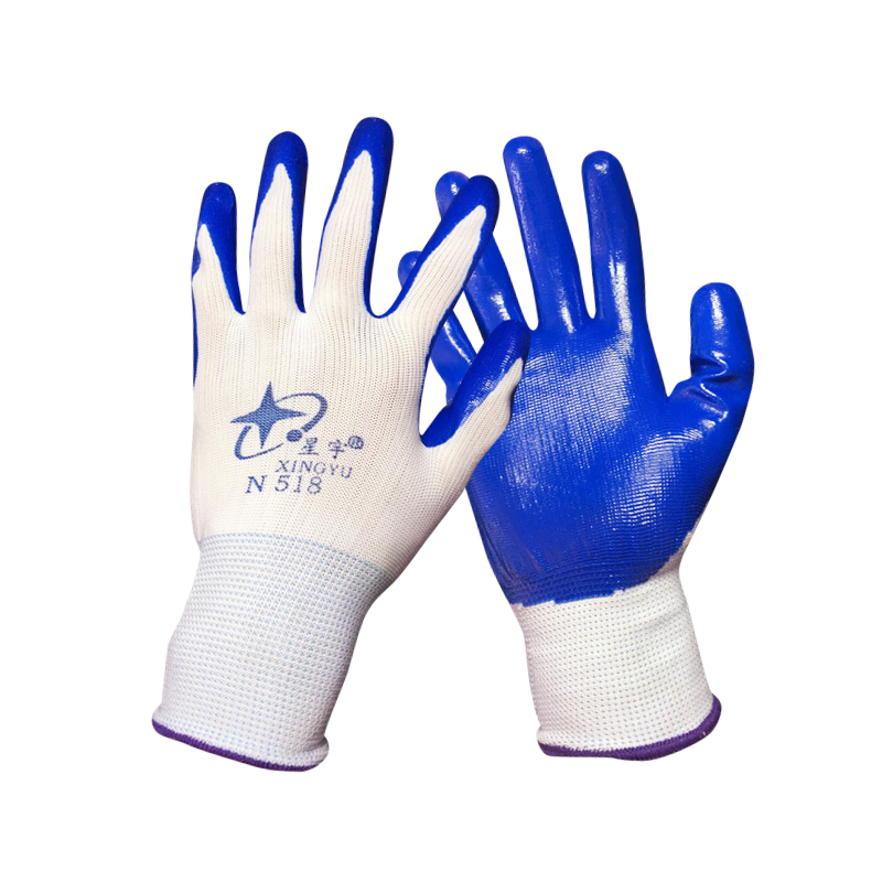 星宇(白丁蓝 )尼龙丁腈手套 N518 (单位:双)