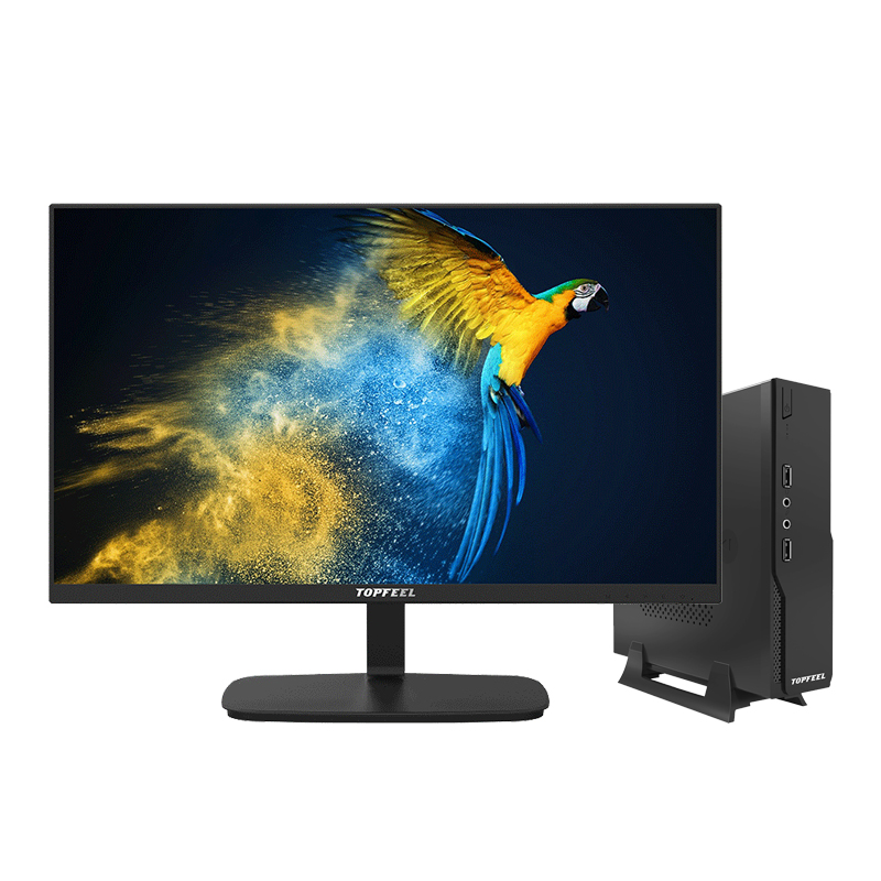 极夜TOPFEEL迷你电脑套机T66M I3-8100/8G/128G固态+1T/W10专业版3年上门 政府节能采购清单